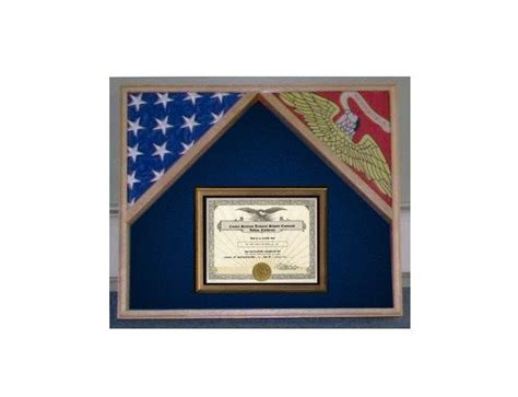 Buy Hand Crafted Military Flag Case For 2 Flags And Certificate Display