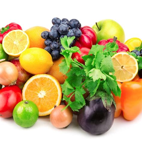 Fresh Fruits And Vegetables Stock Image Image Of Juice Greens 27932705