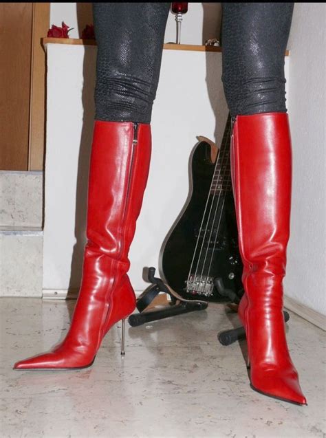flic kr p e5yrrm red santa cruz khb 4 high heel dress boots high boots outfit