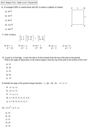 Math fact fluency worksheets author: Sat subject math level 1 practice test pdf - donkeytime.org