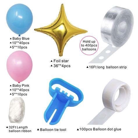Buy Gender Reveal Balloon Garland Arch Kit 16ft Long 104pcs Baby Pink