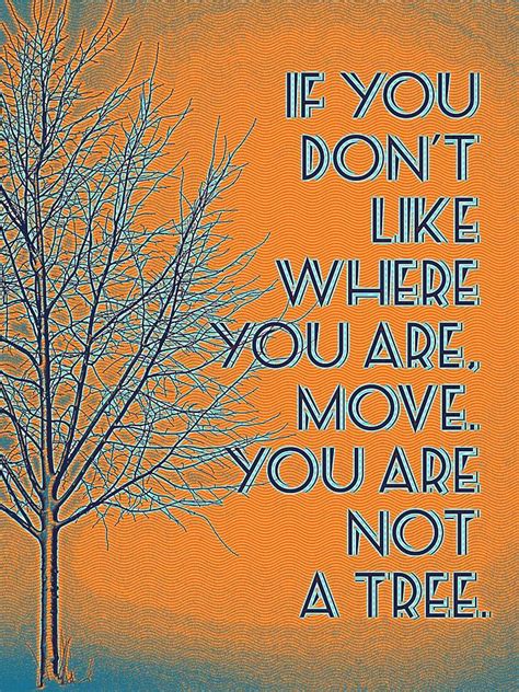 Motivational If You Dont Like Where You Are Move You Are Not A