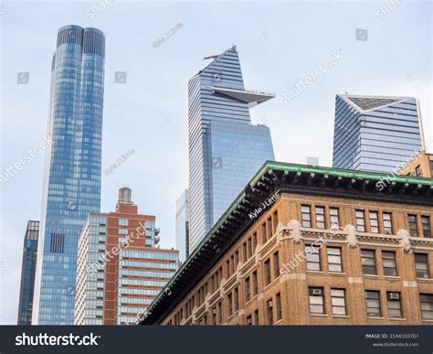 Tall Skyscraper Buildings Near Hudson Yards Stock Photo 2144310707