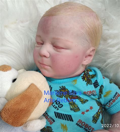 bebê reborn menino de olhos fechados pronta entrega elo7