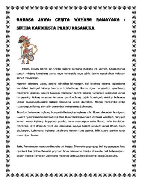 Cerita Ramayana Dalam Bahasa Jawa - Mind Books