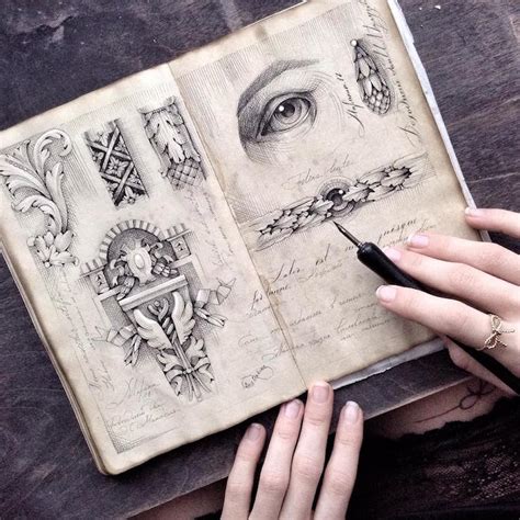 Ink Drawing Sketchbook Art By Elena Limkina Shows Artist S Eye For Detail
