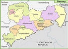 Administrative divisions map of Saxony - Ontheworldmap.com