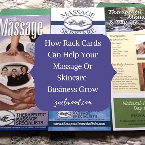 How Rack Cards Can Help Your Massage Or Skincare Business Grow Spa Business Massage Business