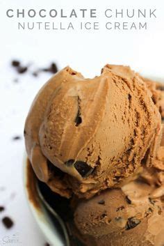 Chocolate Chunk Nutella Ice Cream Recipe Nutella Ice Cream Recipe