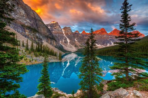 Hd Wallpaper Moraine Lake Banff National Park Alberta Canada Valley Of