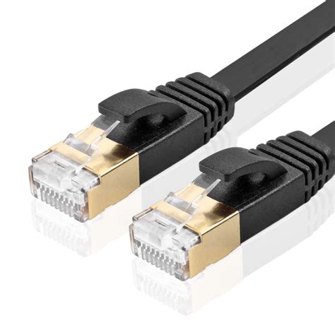 Simyoung Cat 7 Ethernet Cables 3ft Premium Flat Cat7 Double Shielded