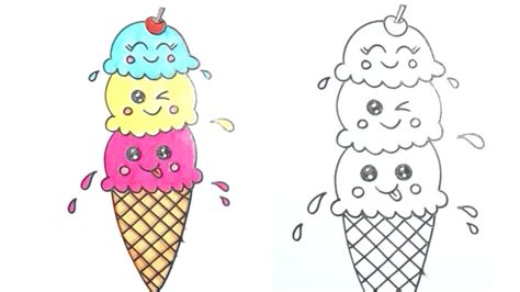 How To Draw A Ice Cream Step By Step At Drawing Tutorials
