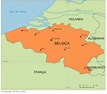 Blog de Geografia: Mapa da Bélgica