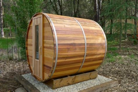 Barrel Sauna Kit Outdoor Barrel Sauna Room 7 X 7 Wood Fired Sauna