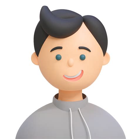 Happy Smiling Young Man Avatar 3d Portrait Of A Man Cartoon Character