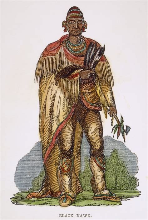 Black Hawk 1767 1838 Nnative American Sauk Leader Wood Engraving