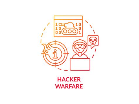 Hacker Warfare Red Gradient Concept Icon By Bsd Studio ~ Epicpxls