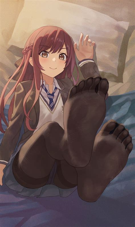 Osaki Amana Idolmaster Idolmaster Shiny Colors Highres 1girl Brown Eyes Brown Hair Feet