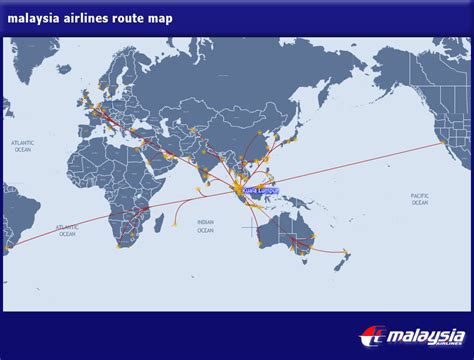 Route Map Of Malaysia Airlines Maps Of The World Gambaran