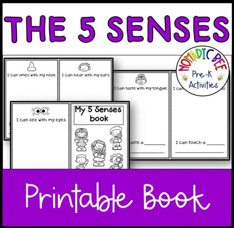 My 5 Senses Printable Book Nbprekactivities