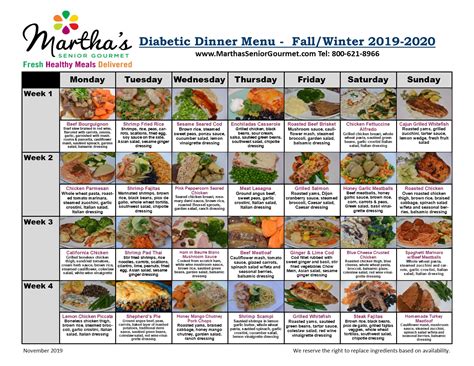 When reading labels, look for low sodium or no salt added foods. Diabetic Menu