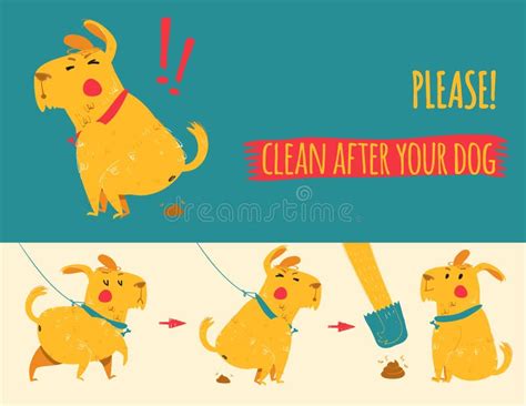 Clean After Your Dog Stock Vector Illustration Of Cartoon 69014753