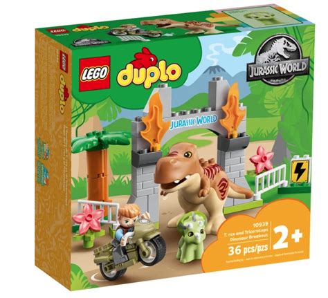 10939 Lego Duplo T Rex And Triceratops Dinosaur Breakout