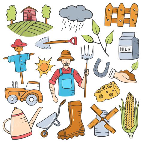 Ilustração Art ística Desenhada à Mão Do Agricultor Png Agricultor