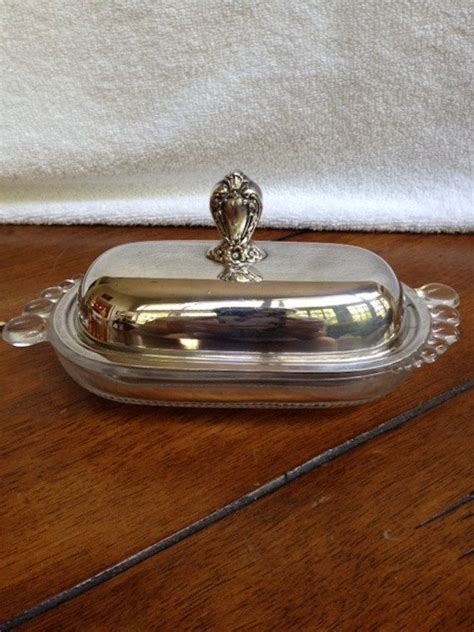 Rogers Bros Is Silver Butter Dish Etsy Silver Butter Dish Antique Silver