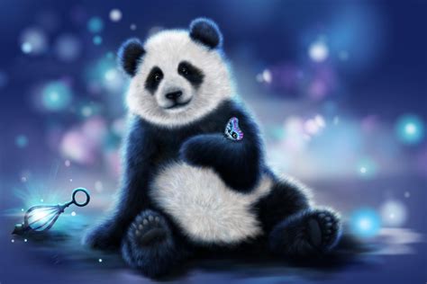 Cute Cartoon Panda Wallpaper Wallpapersafari