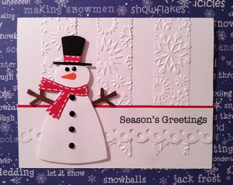 Julies Krafty Korner Snowman Seasons Greetings