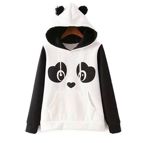 Panda Hoodie Sudadera Wh493 Kawaii Clothing