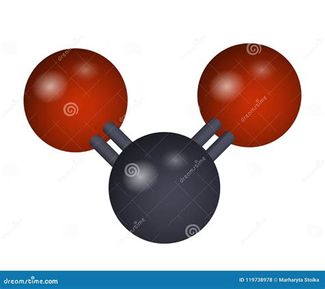Molecule Carbon Dioxide CO Isolated White Background Royalty Free Illustration