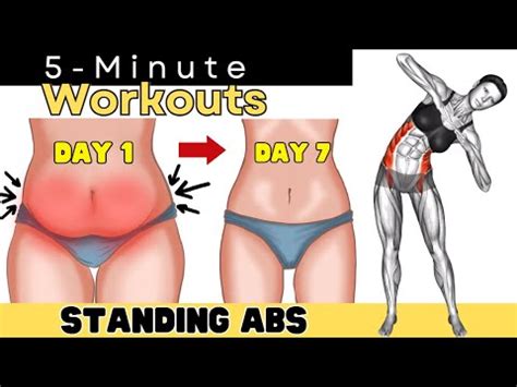 Min Standing Abs Workout Lose Upper Belly And Lower Belly Fat In Week Youtube