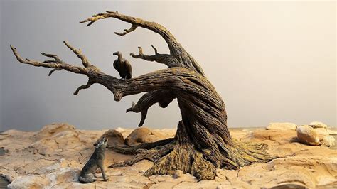 How To Make A Dead Tree Diorama Driftwood Youtube