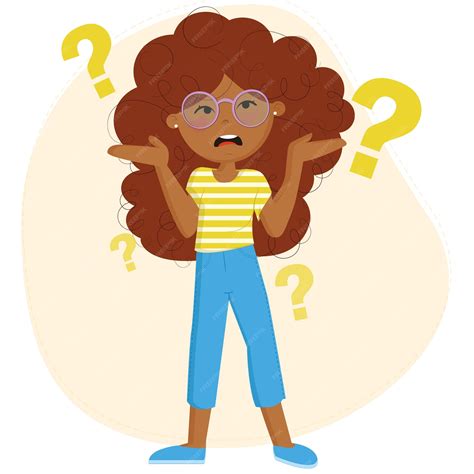Chica haciendo preguntas ilustración | Vector Premium