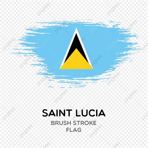 Saint Lucia Vector Design Images Saint Lucia Brush Stroke Flag Brush Stroke Flags Country