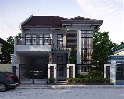 Minimalist Small Space 2 Storey Small House Design Philippines