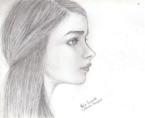 Face Female Side View Drawing Reference This Profile View Is Of A