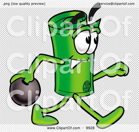 Clipart Picture Of A Rolled Money Mascot Cartoon Character Holding A