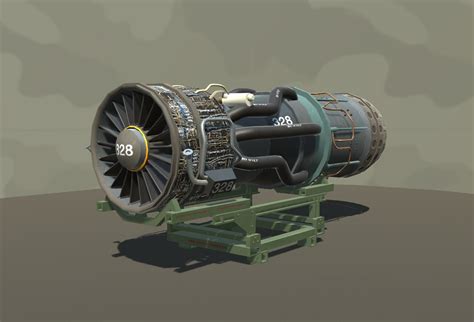 Military Jet Engine With Stand High Quality Fbx 3d Models ~ Creative
