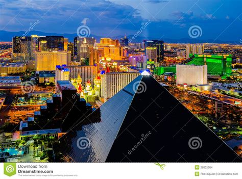 Aerial View Of Las Vegas At Night Editorial Stock Image