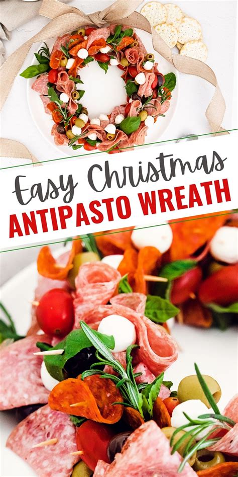 Easy Christmas Antipasto Wreath