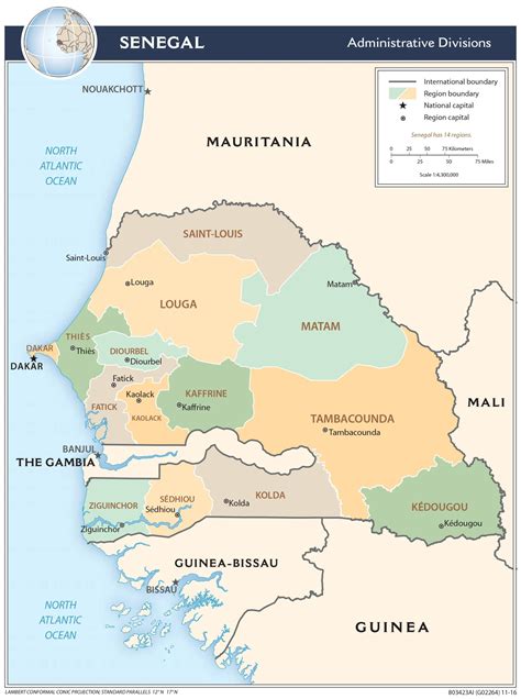 Regional Map Of Senegal Countryreport