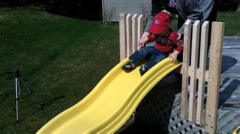 Pool ladder with slide above ground diy google search. DIY Dadding: Kiddie Slide Project - YouTube
