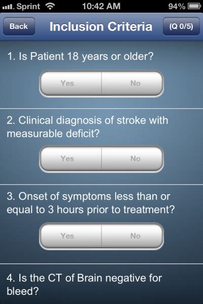 Brian Attack App Is A Quick Way To Determine Tpa Eligibility For Acute