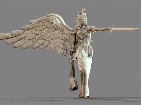 Female Warrior Angel Statue 3d Model 3ds Max Files Free Download Cadnav