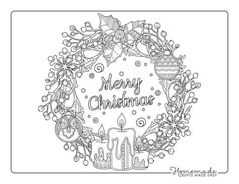 Free Christmas Coloring Pages For Adults In Happier Human