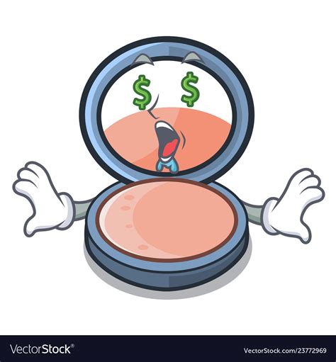 Money Eye Blush Is Isolated With The Cartoons Vector Image