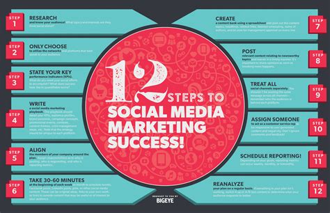 12 Steps To Social Media Marketing Success Daily Infographic